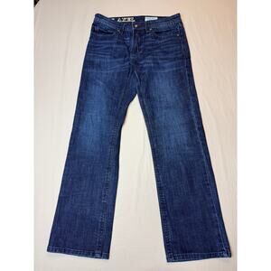 Mens AXEL Slim Boot Dark Wash Denim Jeans 32x32 Stretch Casual